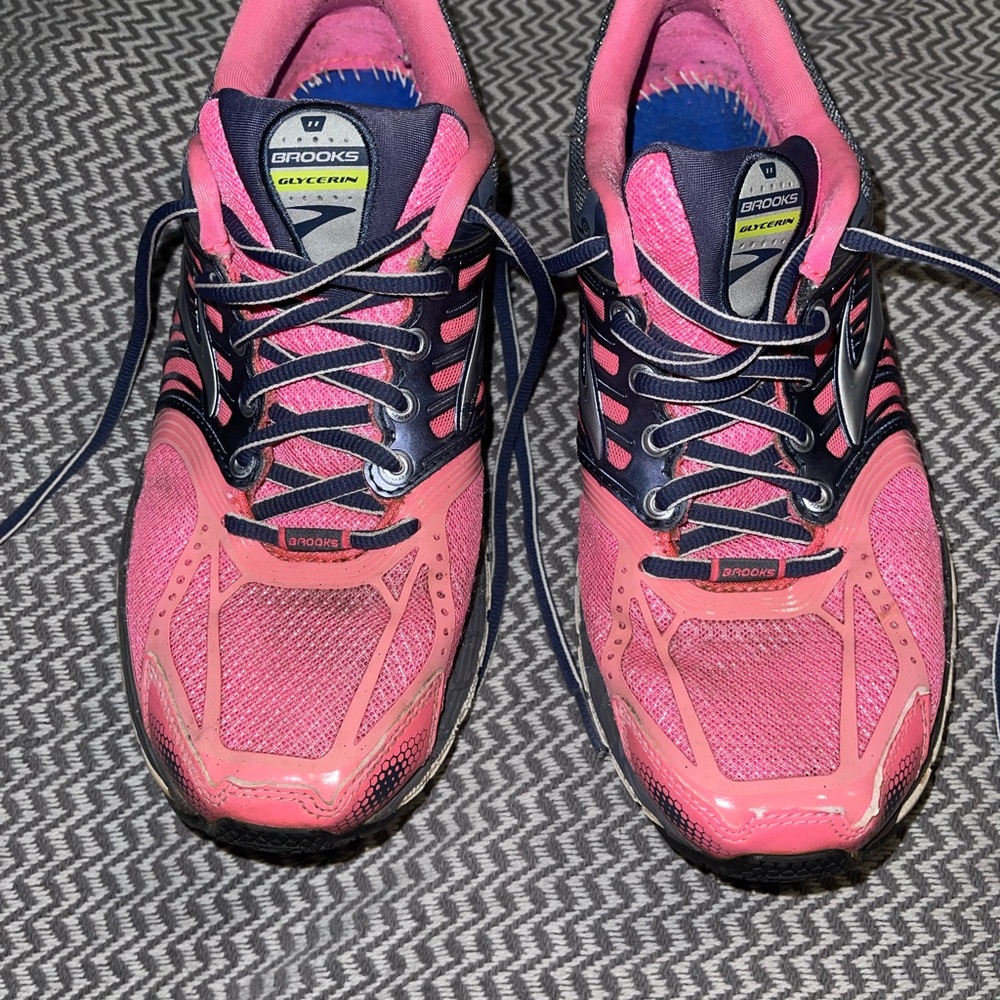 Brooks Glycerin 11 Women's Running Shoes Pink & Gray Size 8.5